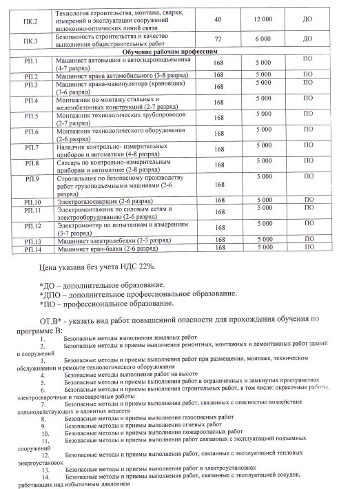 Прайс-лист стр. 4